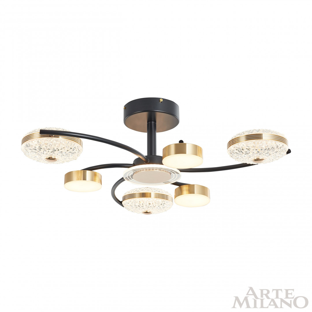 Потолочная люстра Arte Milano Ferrara 279169/3+3 BK/GD