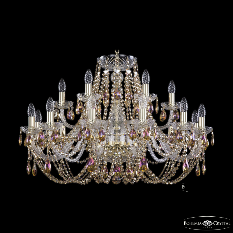 Подвесная люстра Bohemia Ivele Crystal 1406/12+6/300 G R777