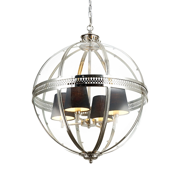 Подвесная люстра шар Delight Collection Residential KM0115P-4L nickel