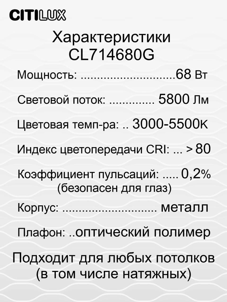 Потолочная люстра Citilux Симпла CL714680G в Москве