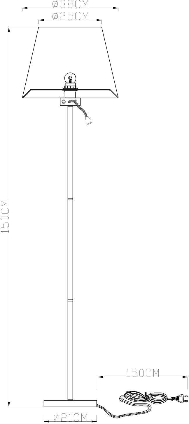 Торшер Arte Lamp Elba A2581PN-2CC