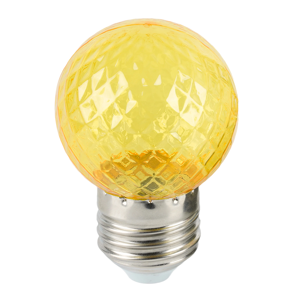 Лампа светодиодная Feron LB-385 шар желтый прозрачный E27 1W 230V 52161