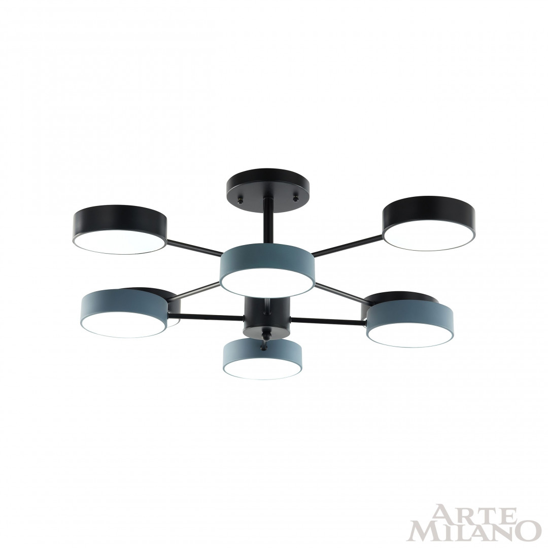 Люстра на штанге Arte Milano Ferrara 250906/8B Bk/Gr