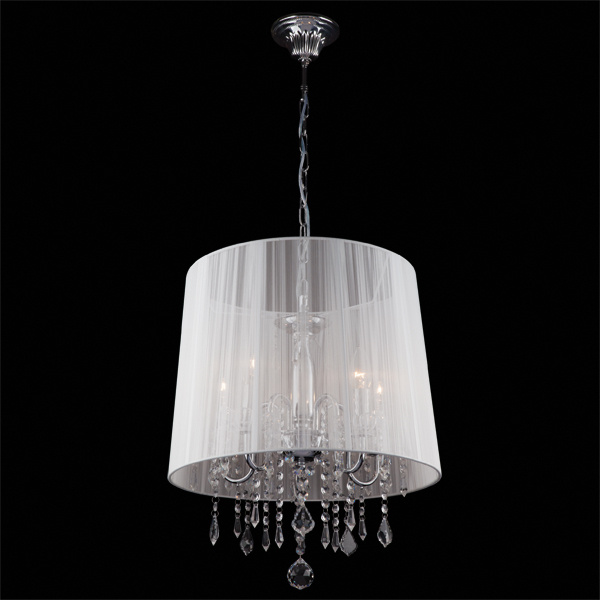 Подвесная люстра Eurosvet 2045/5 хром/белый