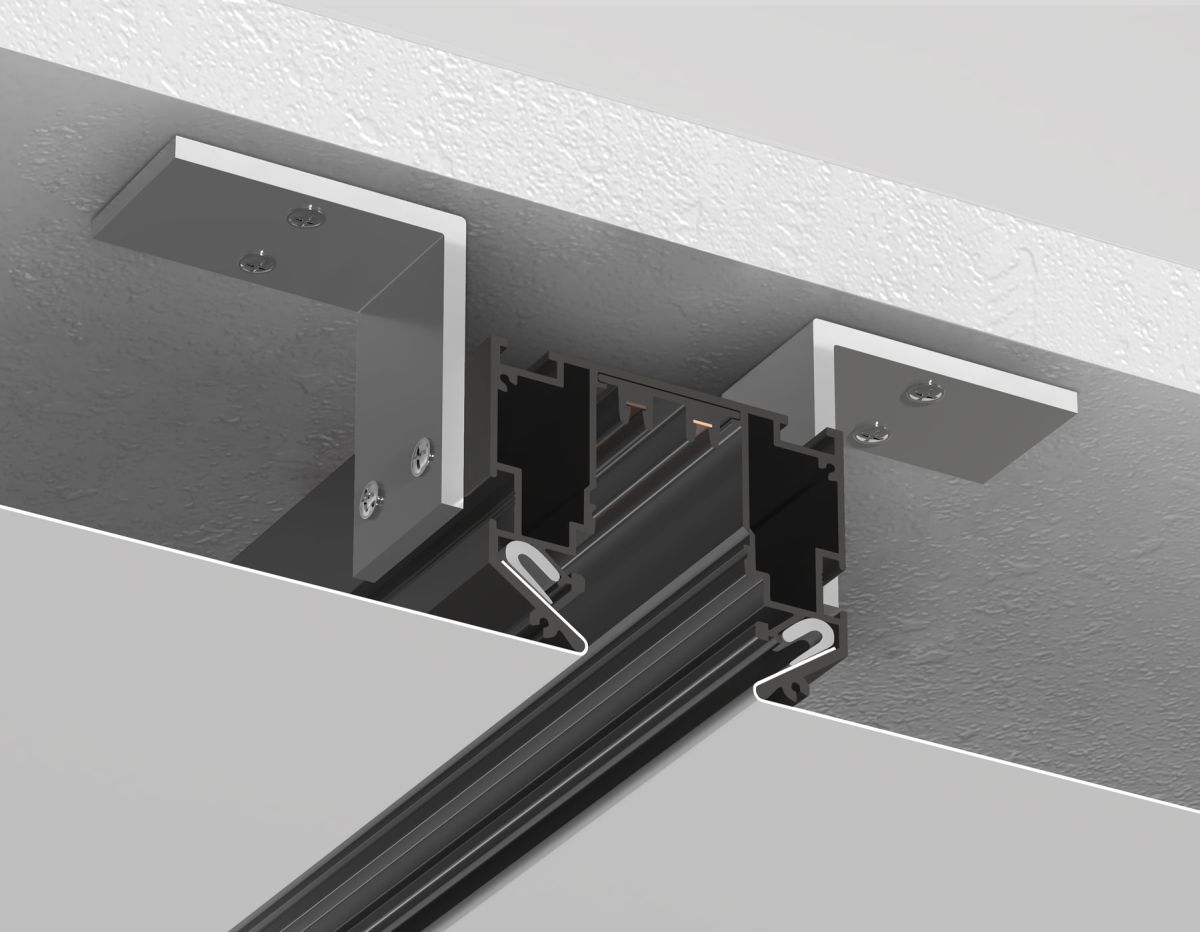 Шинопровод магнитный в натяжной потолок с торц. Заглушк. 2шт Ambrella Light Track System GL1017