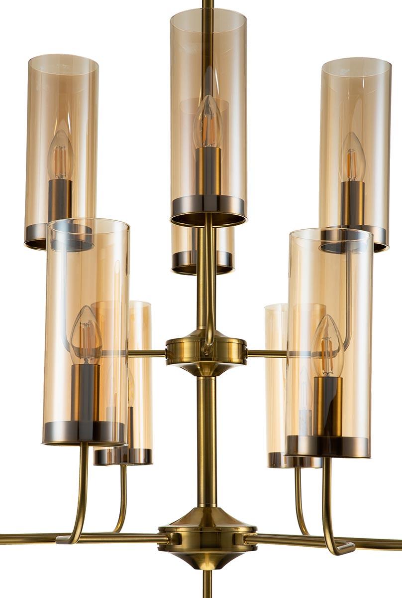 Люстра на штанге Indigo Balletto 13014/12R Brass V000254