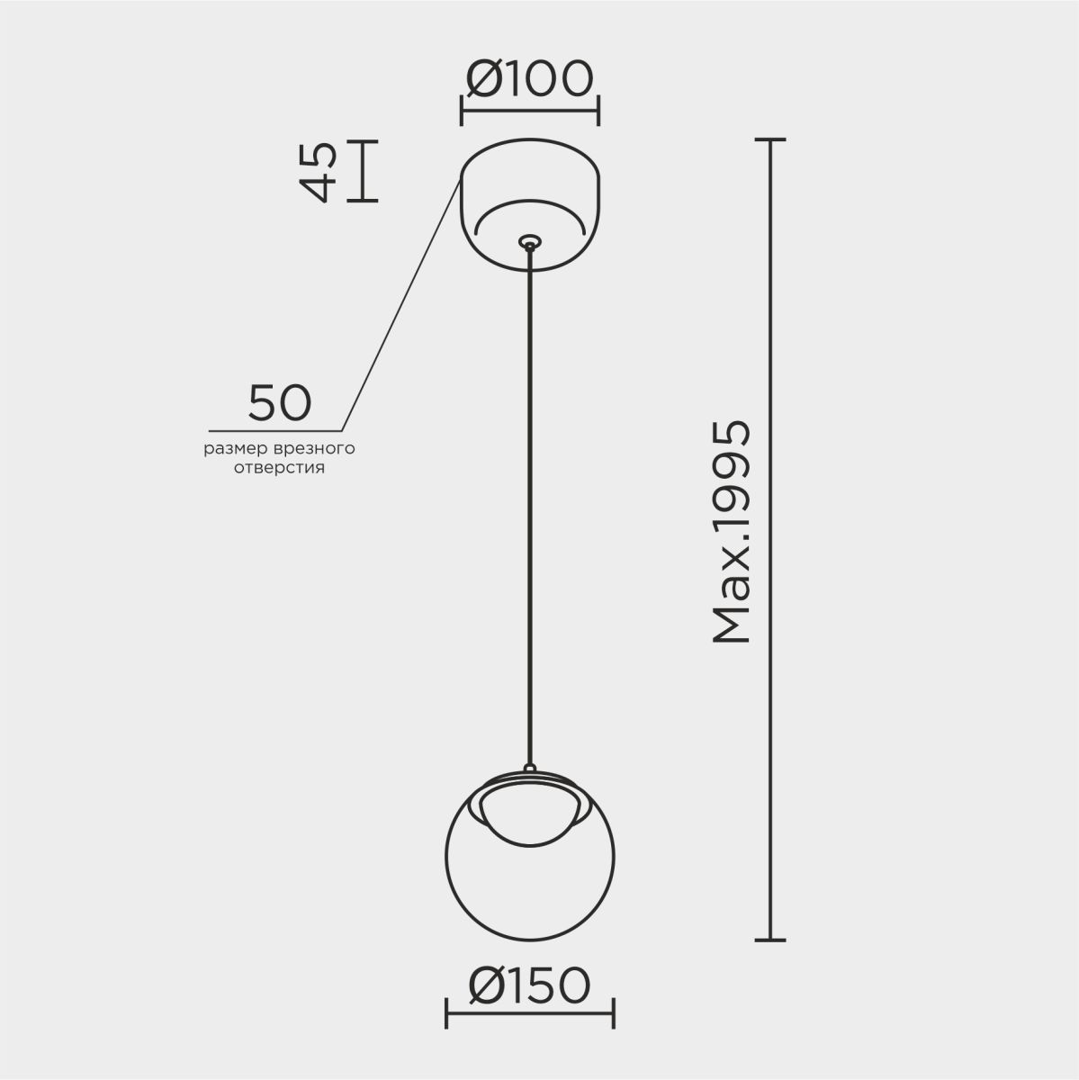 Подвесной светильник хрустальный Modelux ML.2338.150 BK-BK