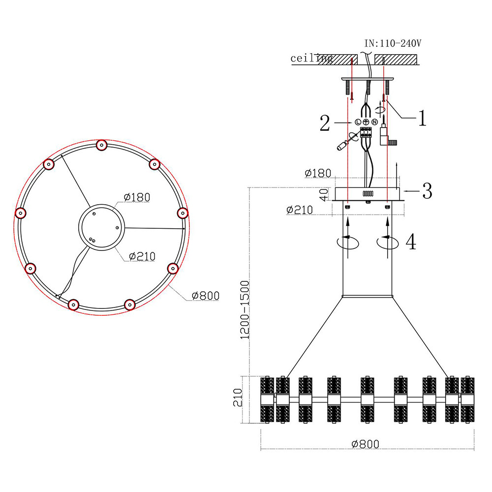 Подвесная люстра ST Luce Gemina SL6007.203.18