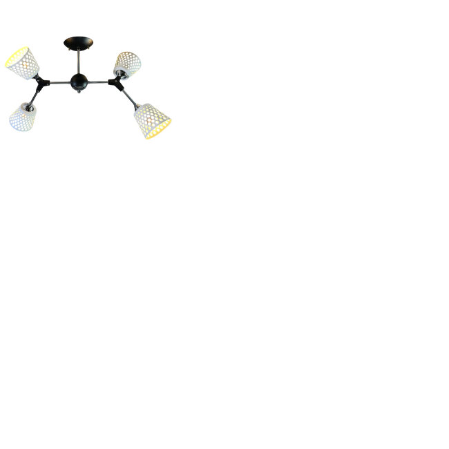 Люстра на штанге Wedo Light Deyzi WD3565/4C-BK-CR-WT