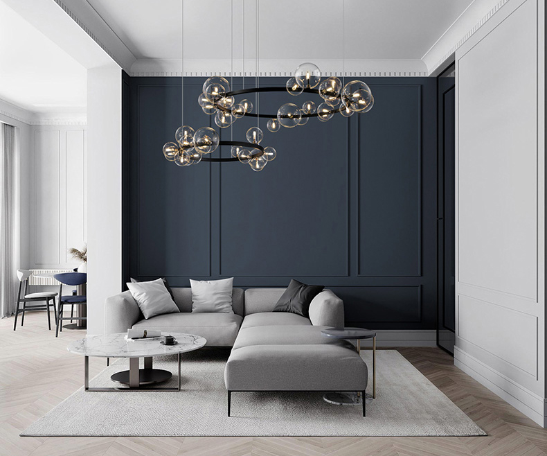 Подвесной светильник Delight Collection Art Deco Bubble 8828P/L black/clear