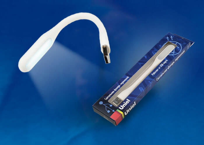 Переносной светодиодный фонарь (UL-00000253) Uniel Usb-зарядка 170х15 260 лм TLD-541 White