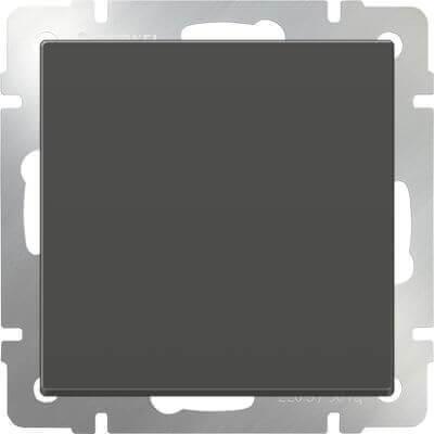 Выключатель Werkel одноклавишный серо-коричневый WL07-SW-1G 4690389053979