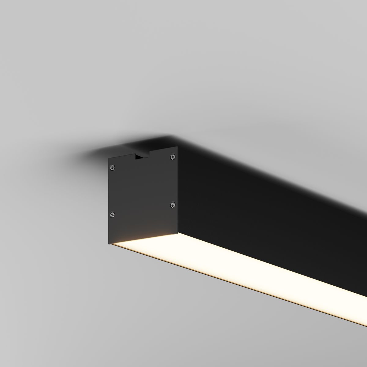 Линейный накладной светильник Maytoni Technical 3000K 50x50 (Черный, 2 м) LL311031