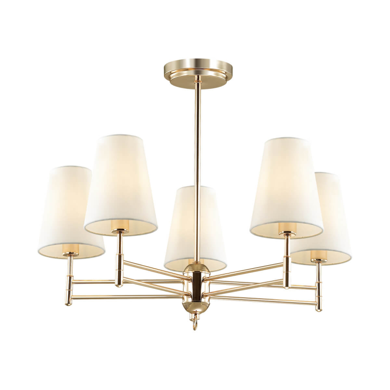 Подвесная люстра с тканевым абажуром Lumion Doris 4436/5C