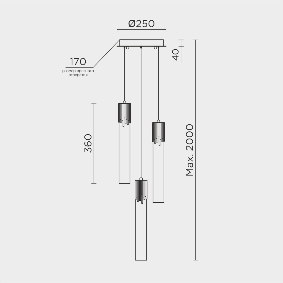 Подвесной светильник Modelux ML.88992.3 GD