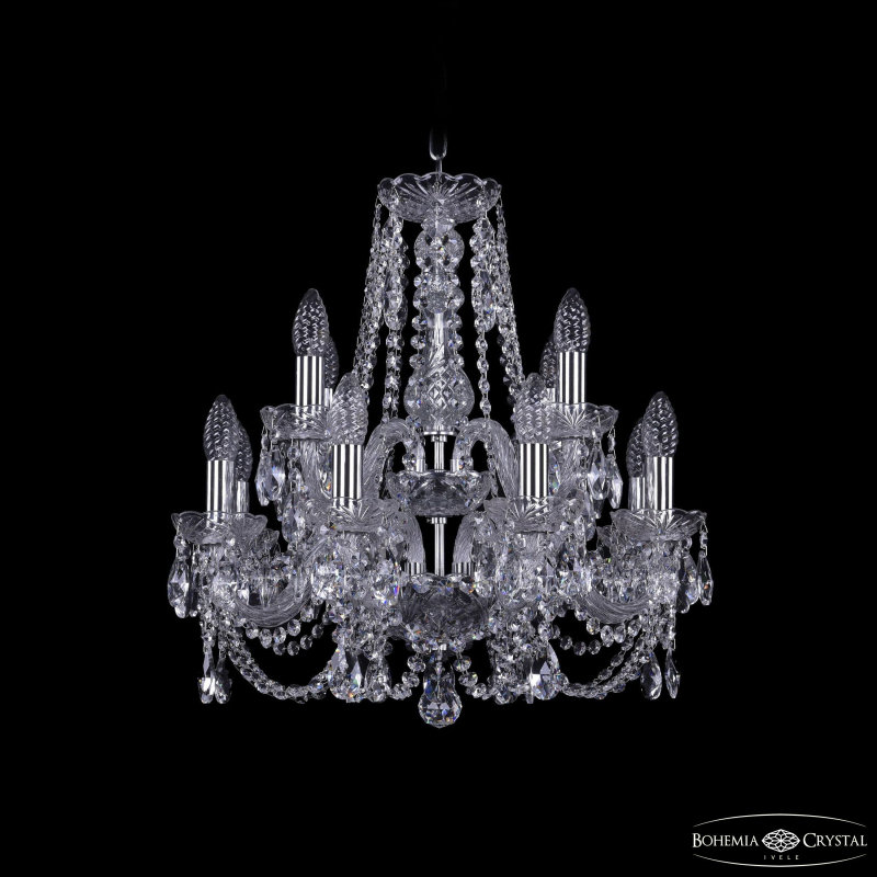 Подвесная люстра Bohemia Ivele Crystal 1406/8+4/160/2d Ni
