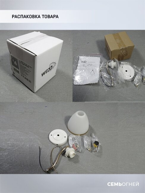 Бра Wedo Light Dzintars WD3523/1W-WT-FGD-WT