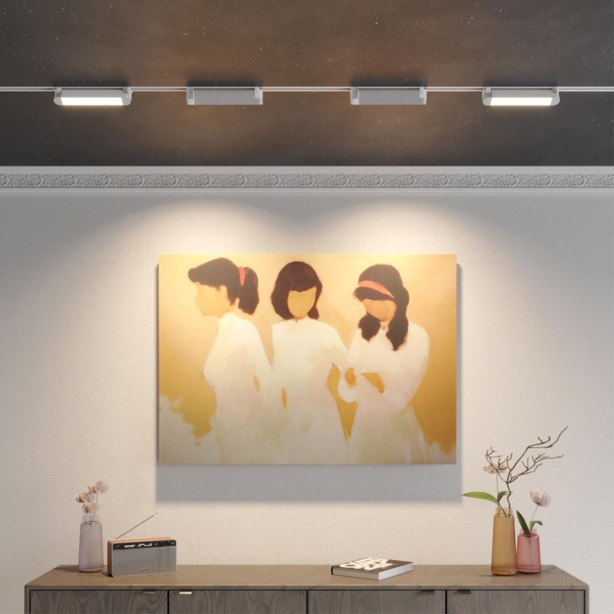 Трековый однофазный двухжильный светильник с переключателем цветовой температуры Novotech Port Iter 359793