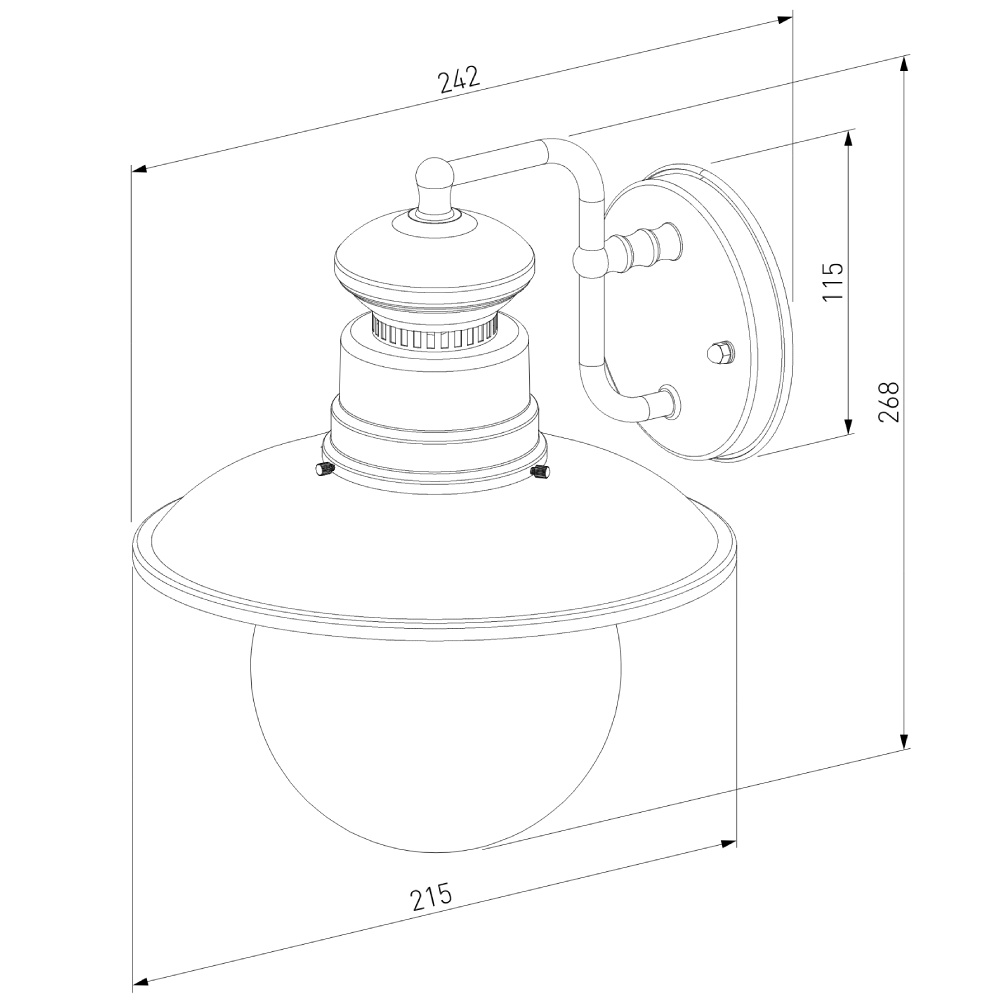Уличный настенный cветильник Elektrostandard Talli D GL 3002D черный 4690389106576