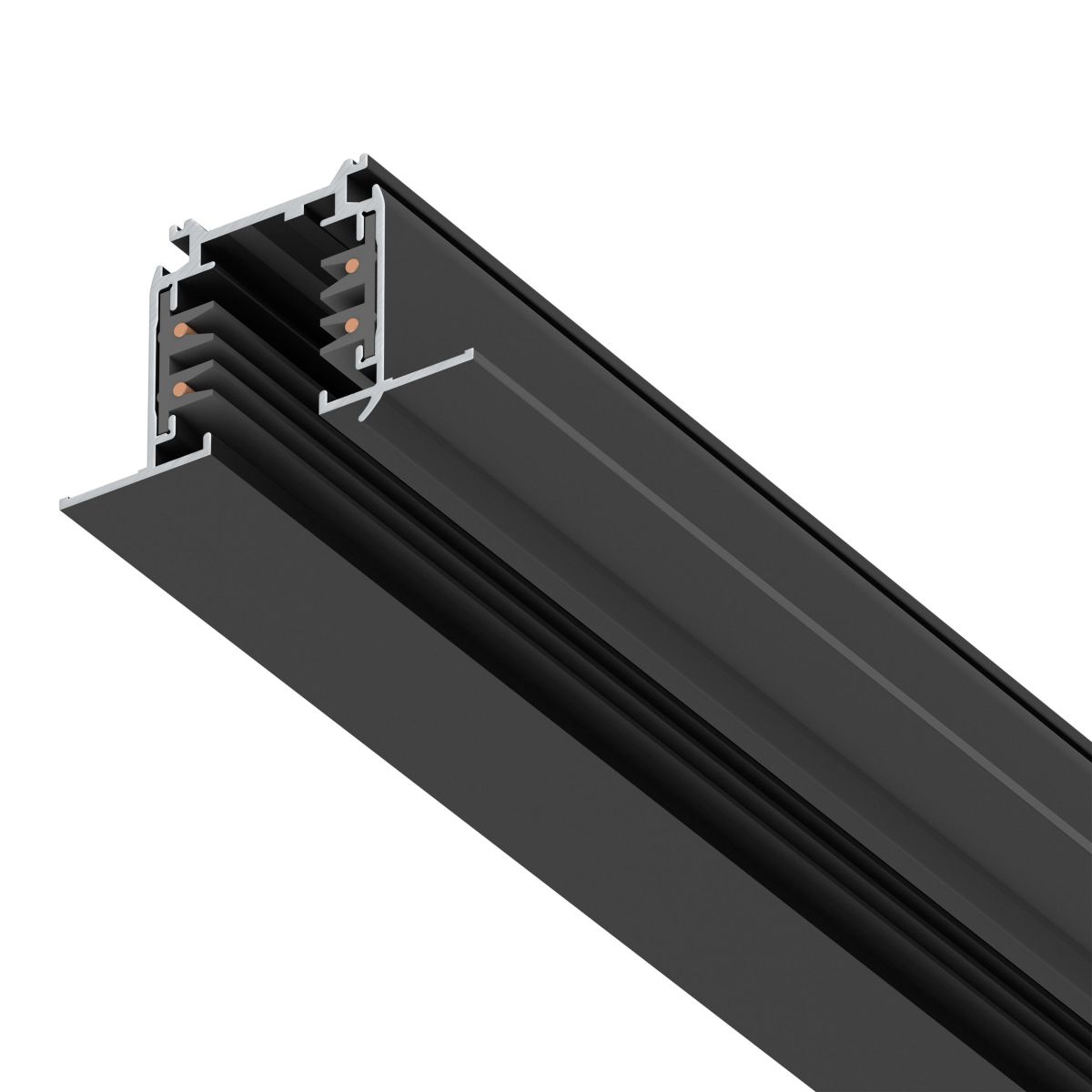 Шинопровод четырехконтактный трехфазный встраиваемый со стыковочными пазами (круглые медные жилы) 3м Lightstar Quattro 503038-R