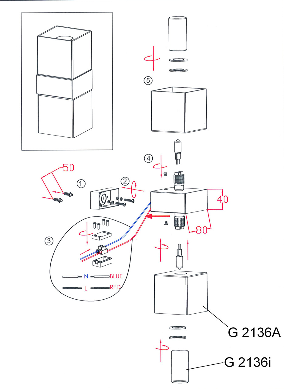 Настенный светильник Odeon Light Wass 2136/2A