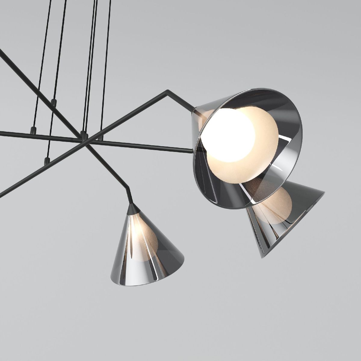 Подвесная люстра Eurosvet Enigma 70161/6 черный Smart a069046 УЦ