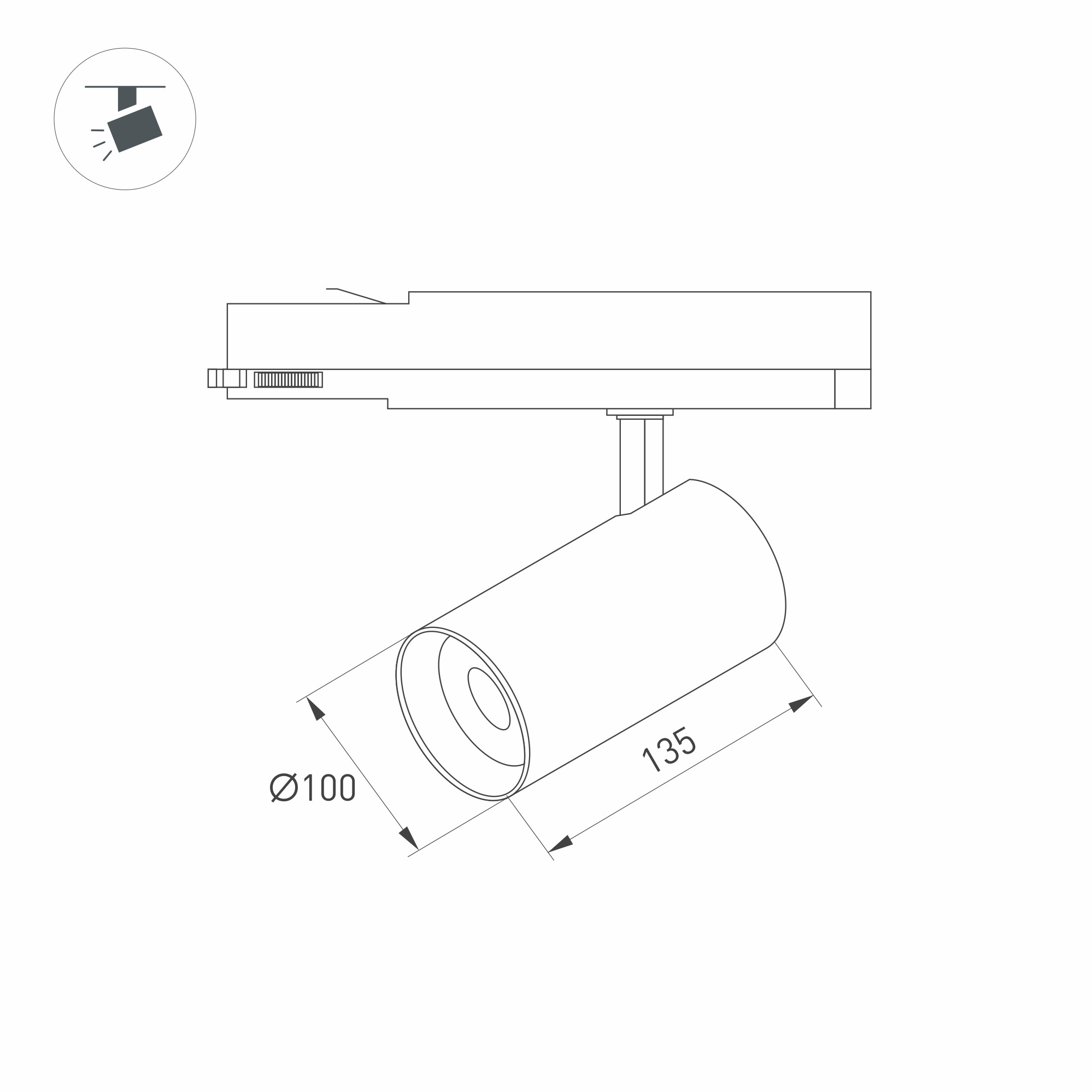 Трековый светильник Arlight LGD-NIKA-4TR-R100-40W Warm3000 (WH, 24 deg, 230V) 031176(1)
