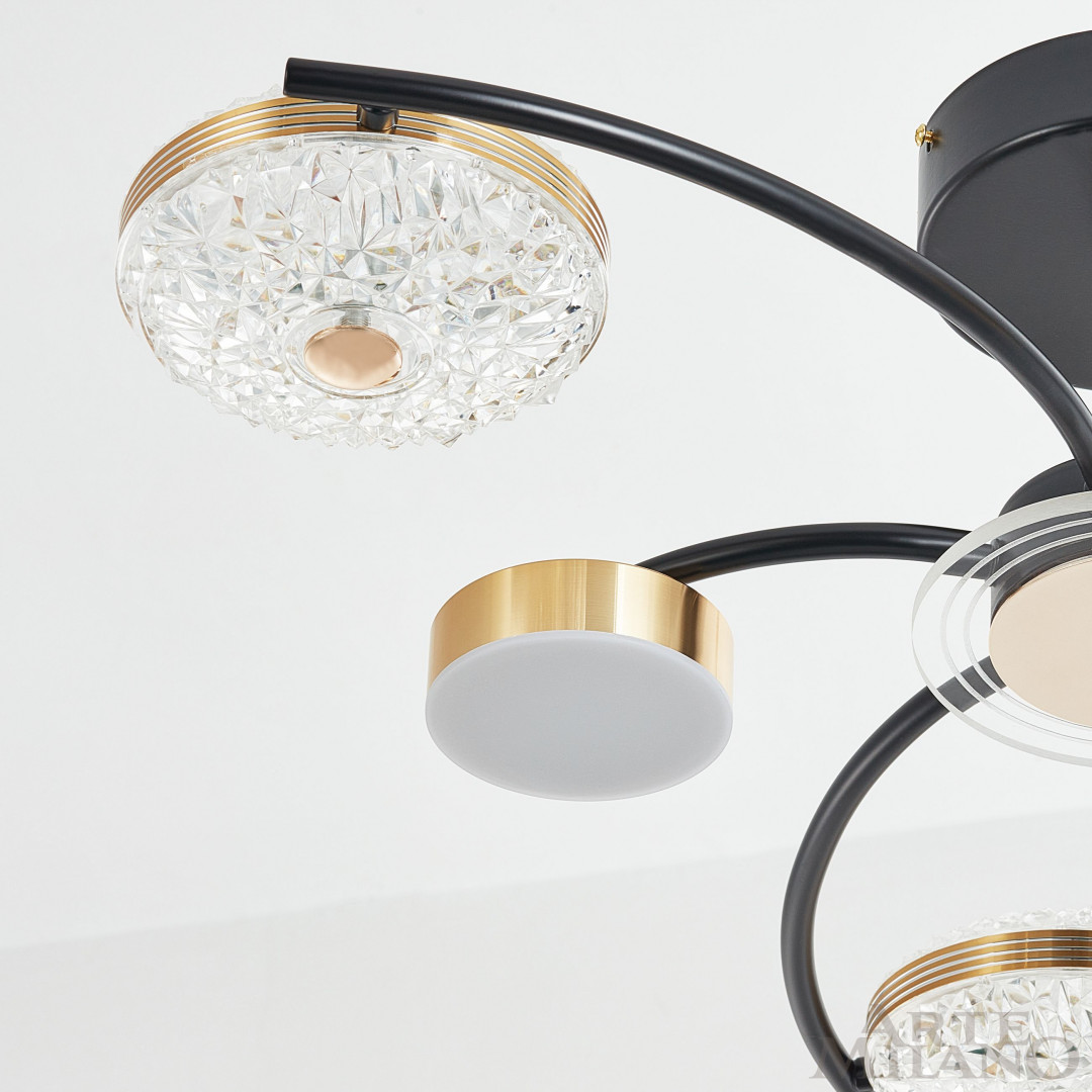 Потолочная люстра Arte Milano Ferrara 279169/3+3 BK/GD