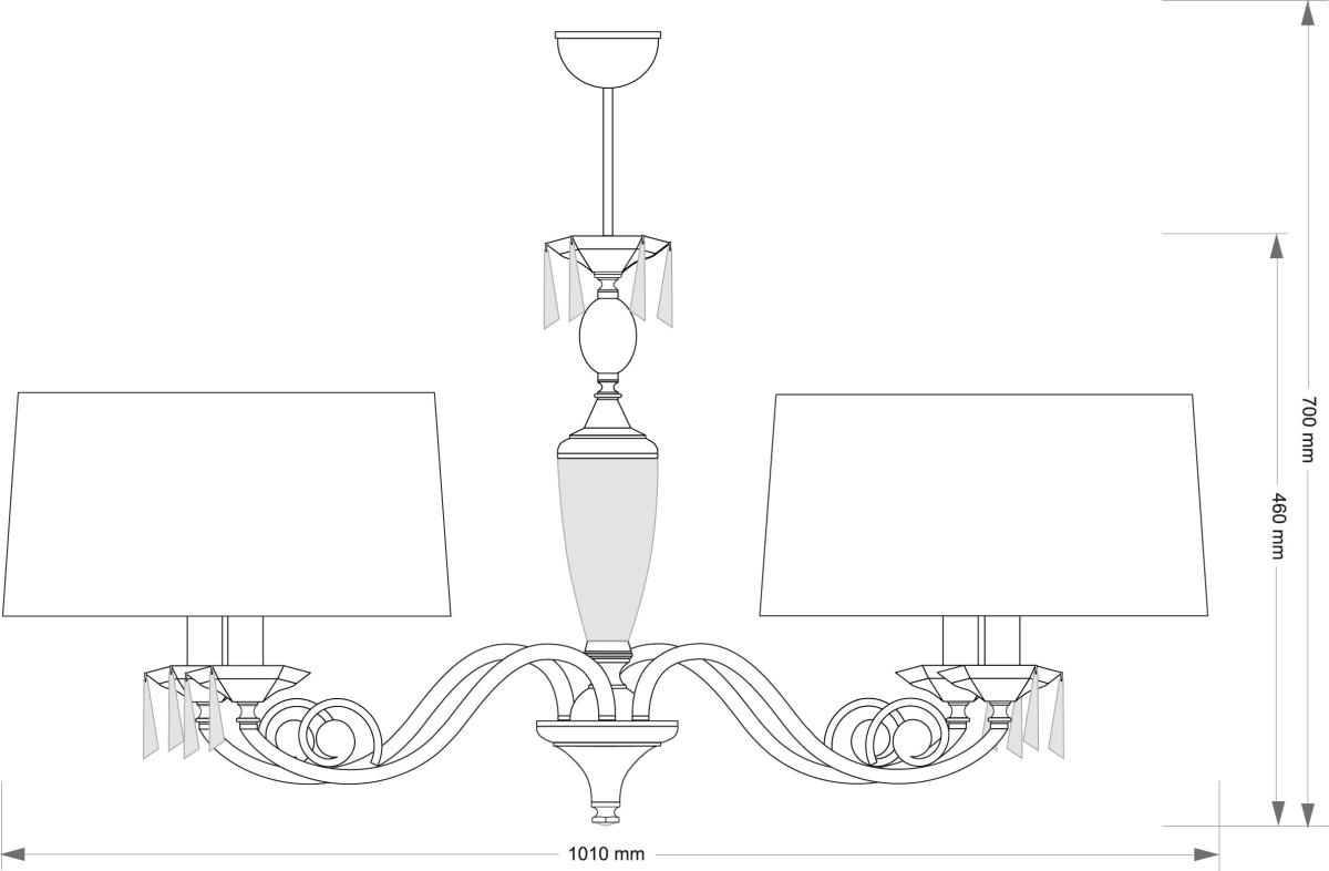 Подвесная люстра Kutek Monza MON-ZWL-4 (P/A)