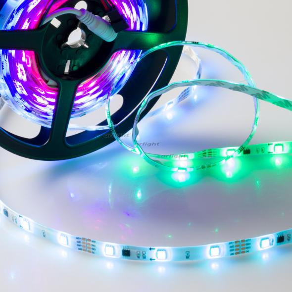 Светодиодная лента Arlight SPI-5000SE-IR21B 12V RGB (5060,150 LED x3,1804, ПДУ) 021213