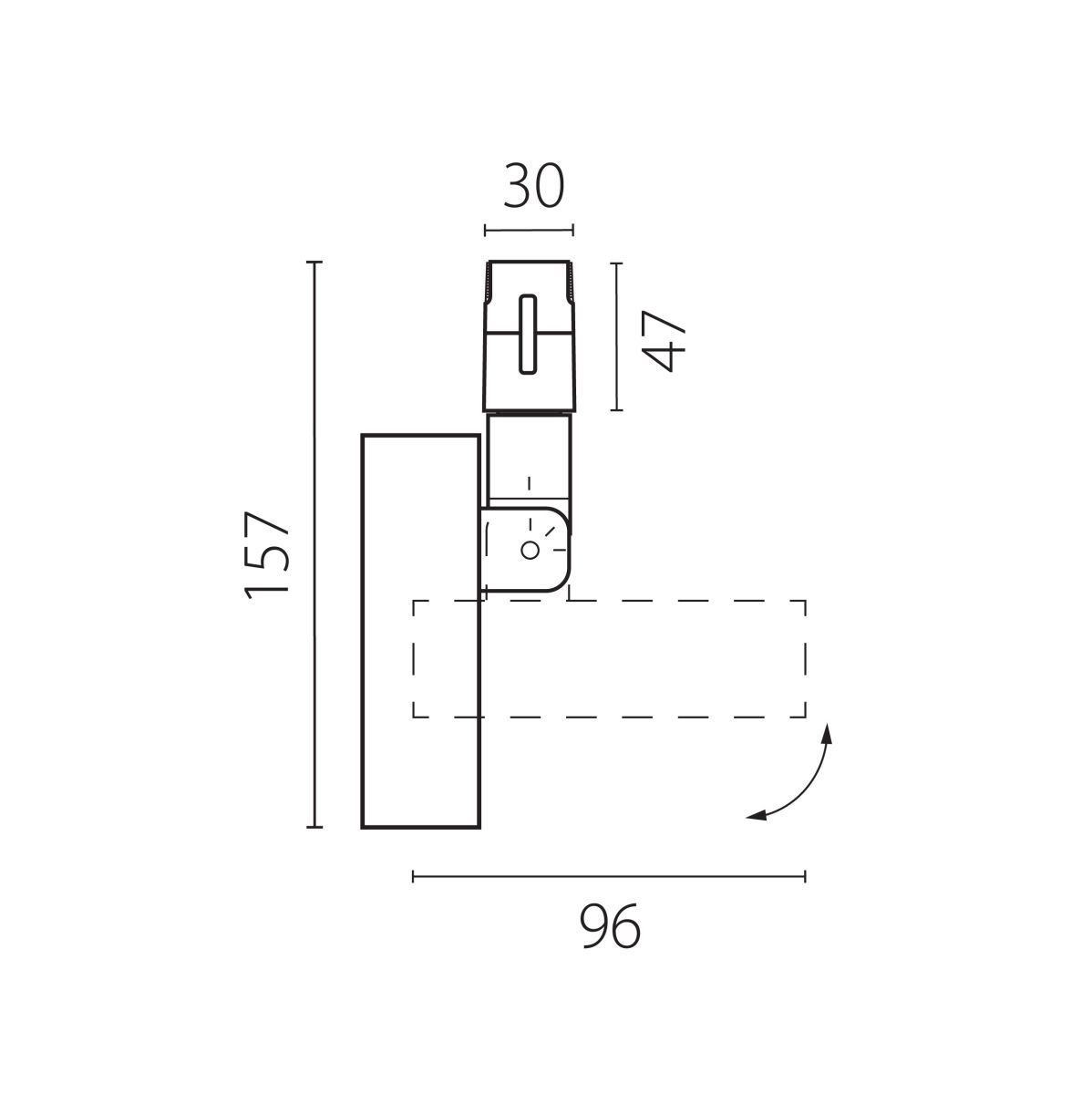Трековый однофазный светильник Lightstar Due Hermes 210547