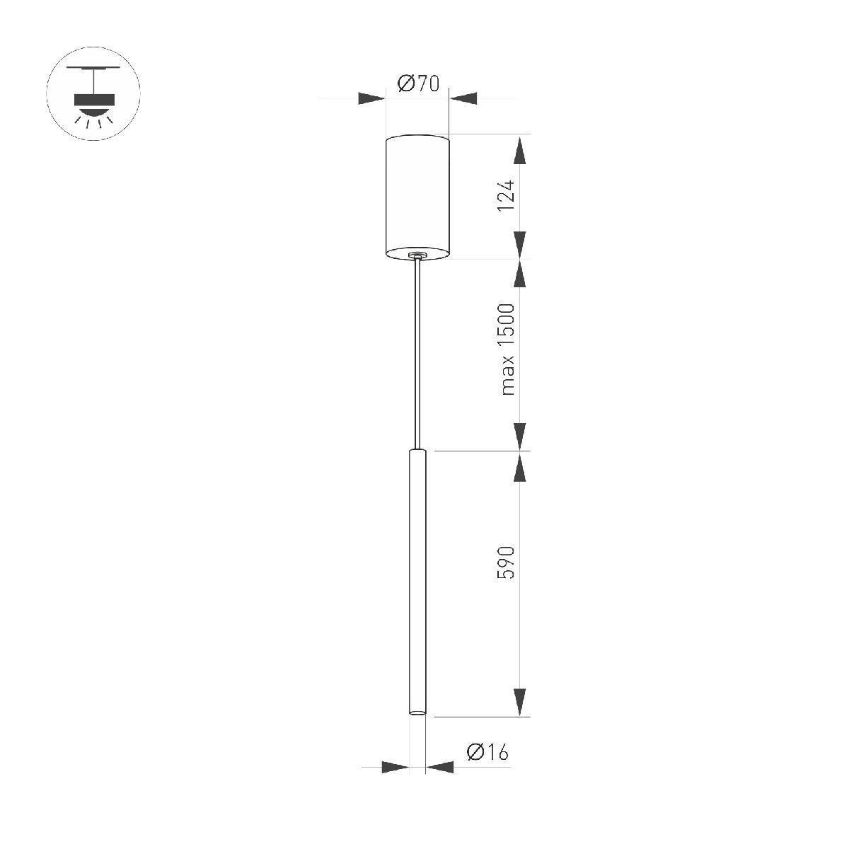 Подвесной светильник Arlight SP-UMBRA-HANG-V-L600-10W Day4000 036950(1)