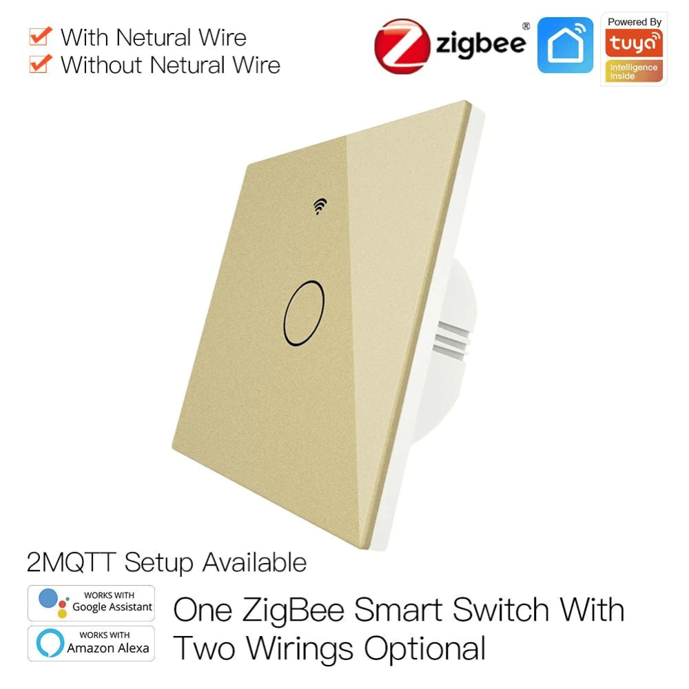 Выключатель Moes Gang Smart Switch Sensor w/o grounding 100-240 В ZS-EU1