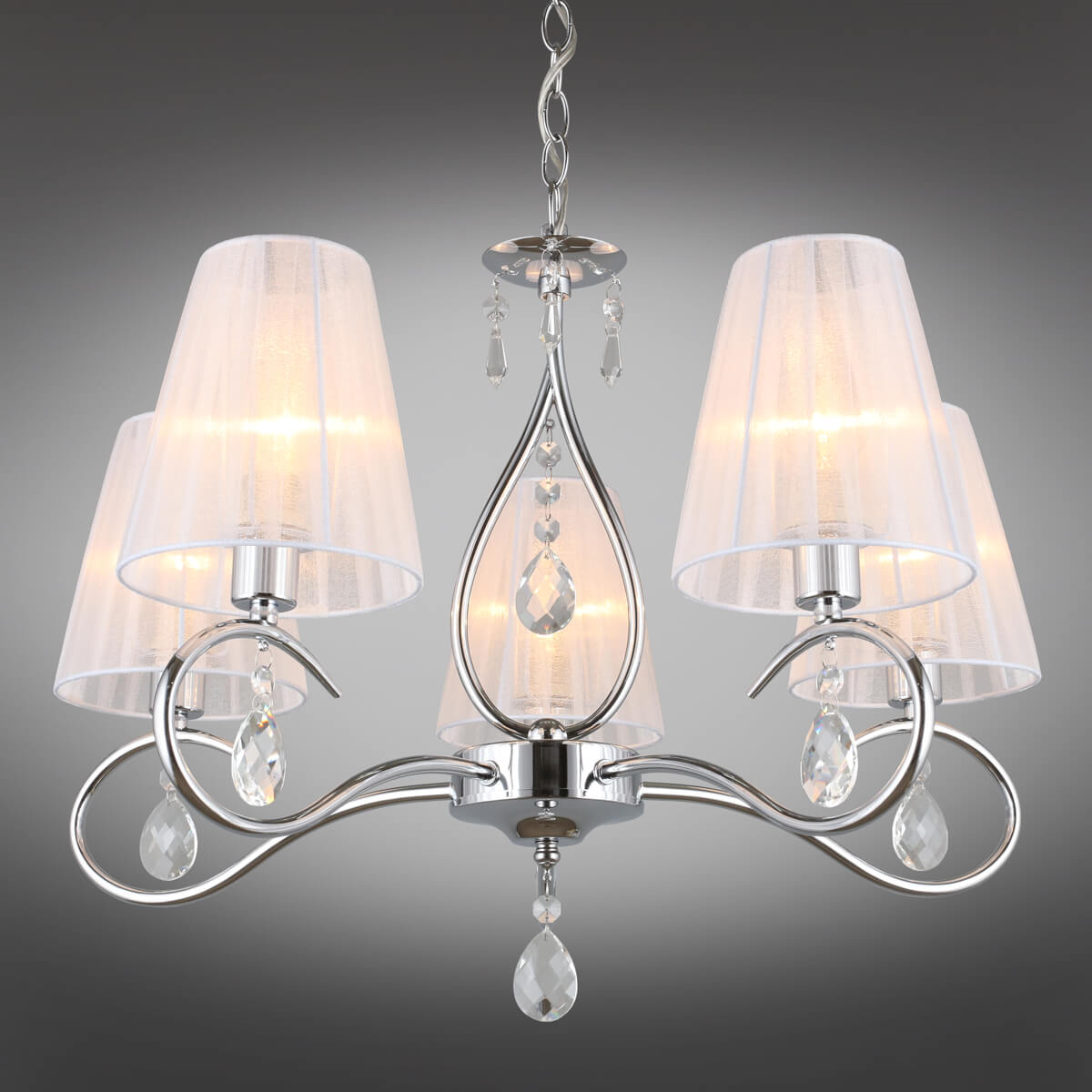 Подвесная люстра с абажуром из ткани Omnilux Molinella OML-56203-05