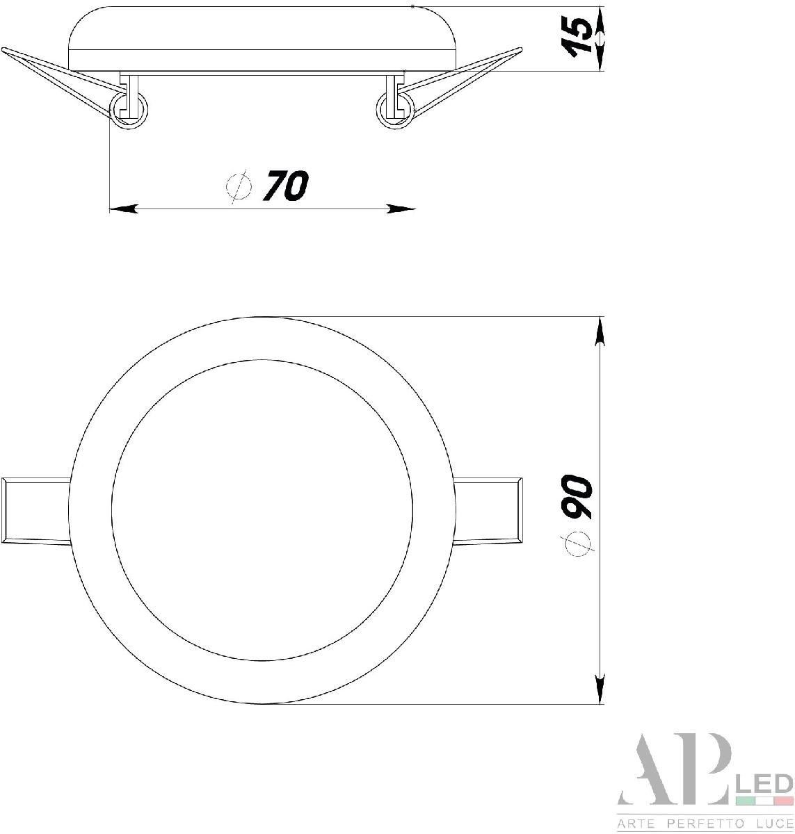 Встраиваемый светильник Arte Perfetto Luce Ingrid 3322.FAP222R/10W/4K