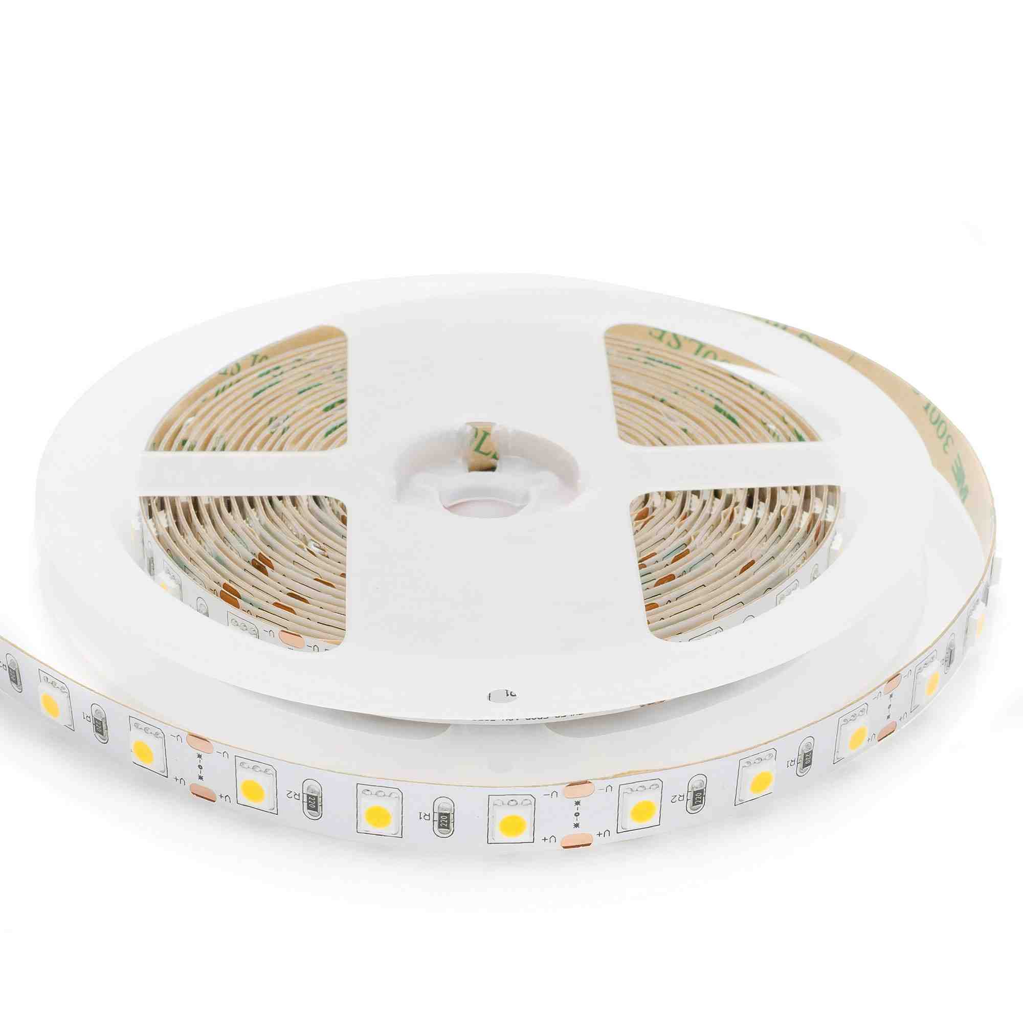 Светодиодная лента Apeyron 12В СТ 14,4Вт/м smd5050 60д/м IP20 700Лм/м 5м 3000К 00-16