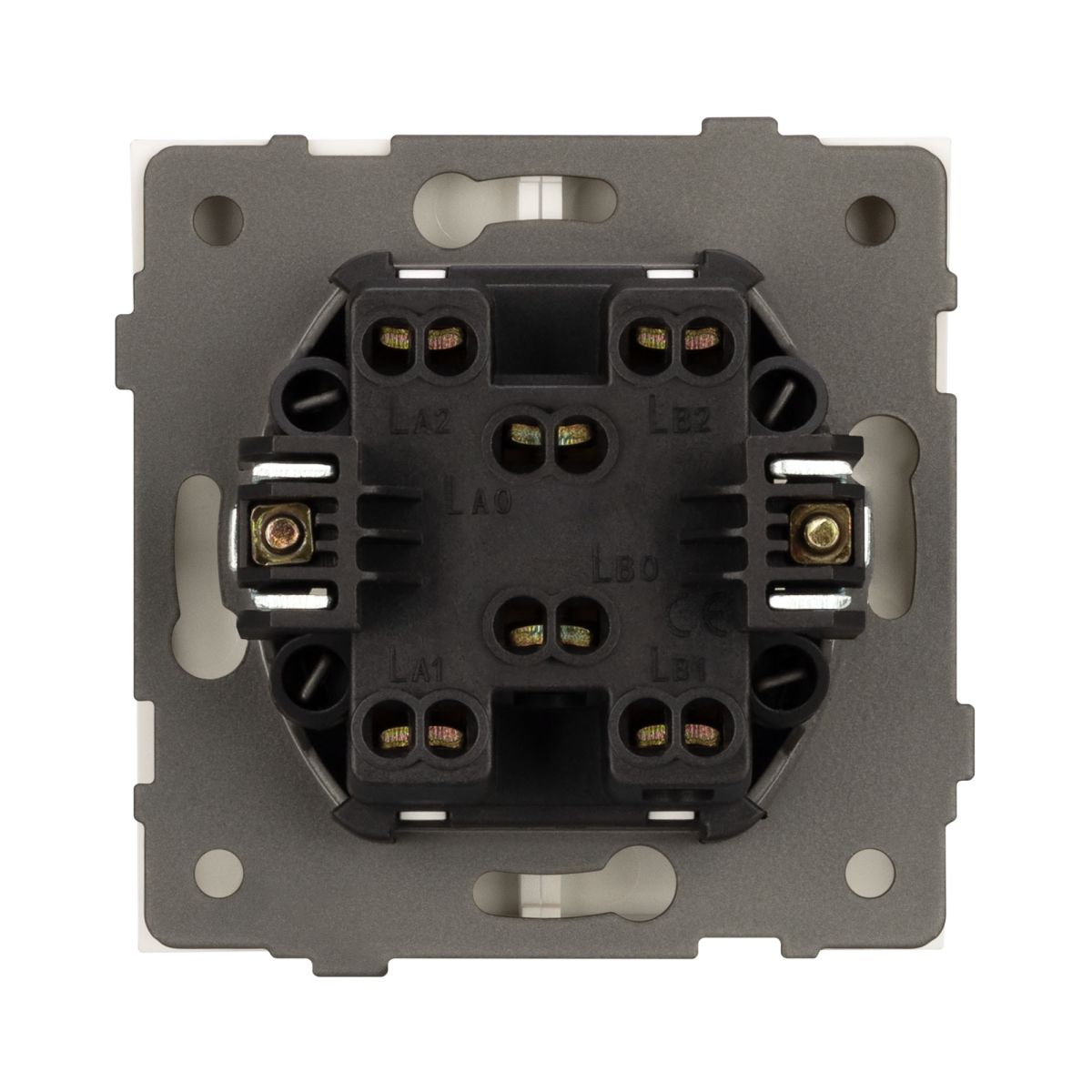 Механизм выключателя двухклавишный проходной Arlight SWT-TENDO-MKP2-PL-WH (230V, 10A) 054066