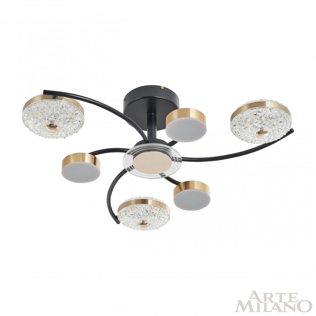 Потолочная люстра Arte Milano Ferrara 279169/3+3 BK/GD