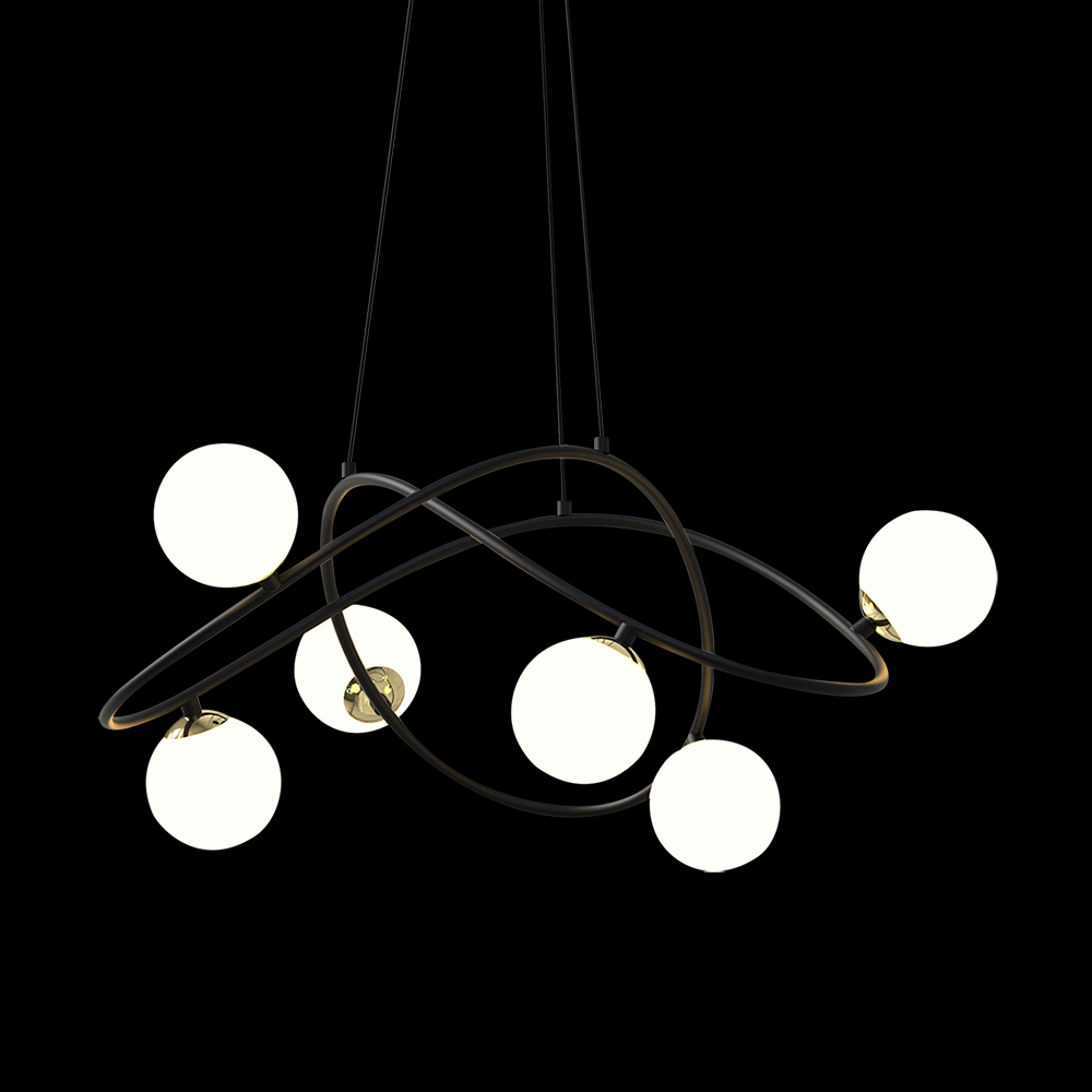 Подвесная люстра шар Delight Collection P0691-6A black