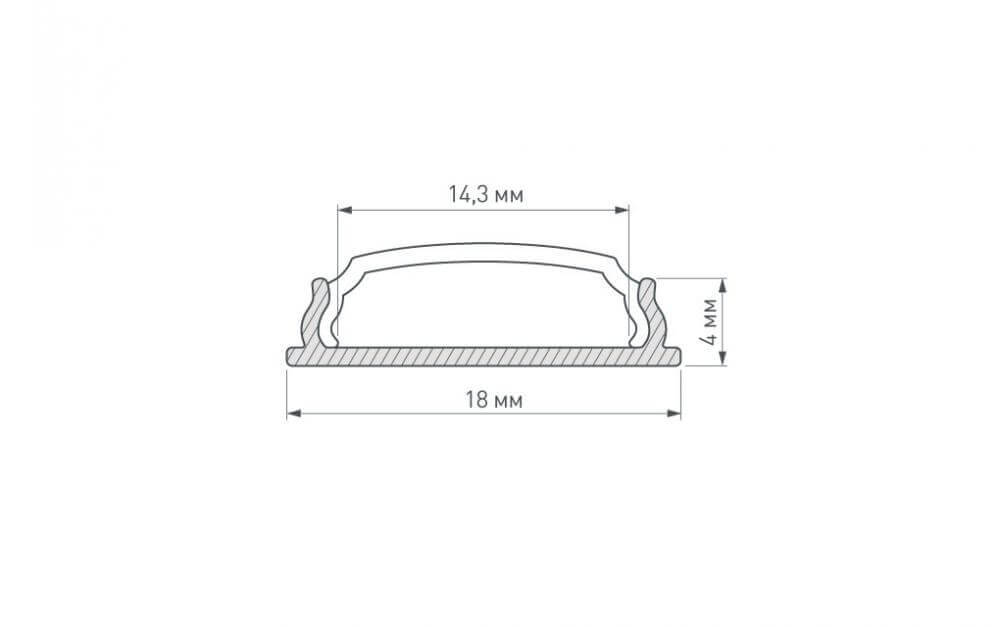 Профиль Arlight ARH-BENT-W18-2000 ANOD 023087