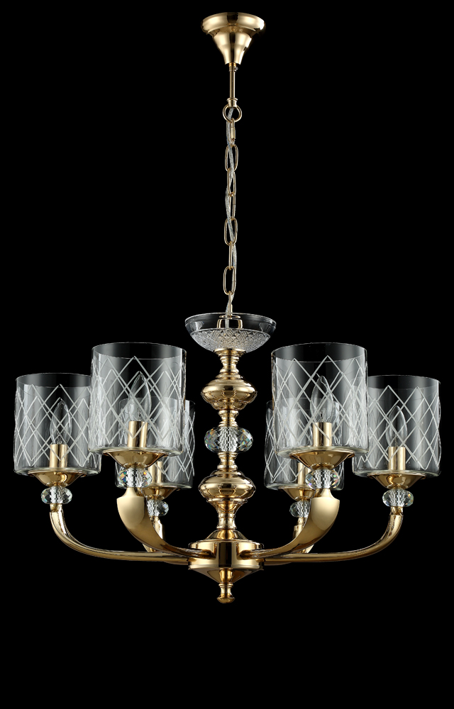 Подвесная люстра Crystal Lux Gracia GRACIA SP6 GOLD