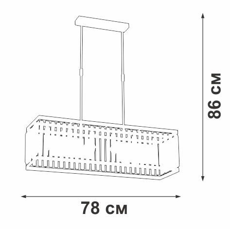 Люстра на штанге Vitaluce V5881-8/6PL