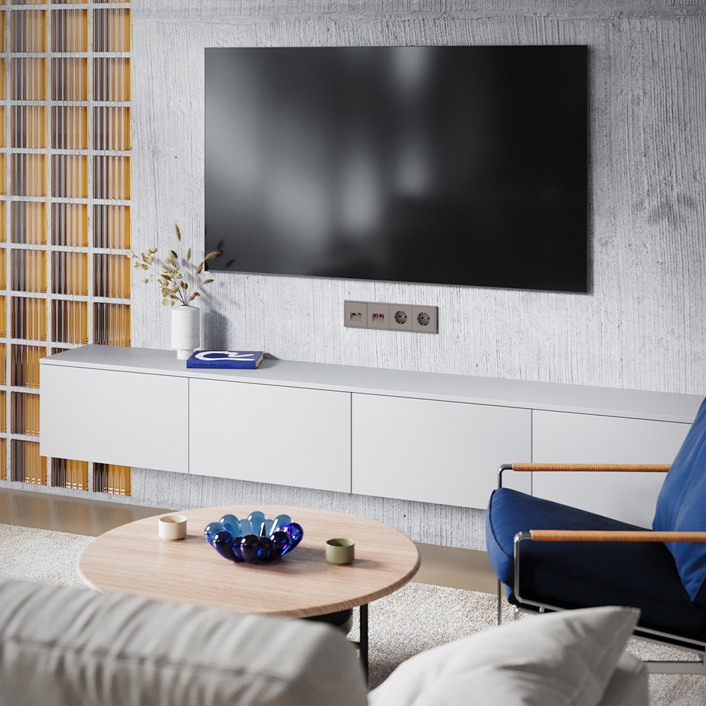 Накладка для розетки акустической 4-местной  Voltum S70 (капучино) VLS001514