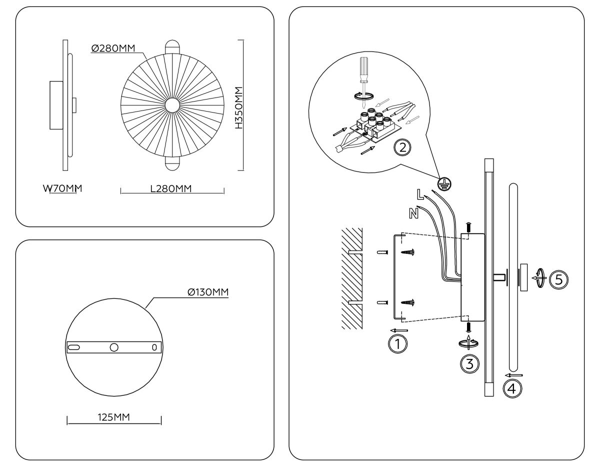 Настенный светильник Ambrella Light High Light Crystal LH31143