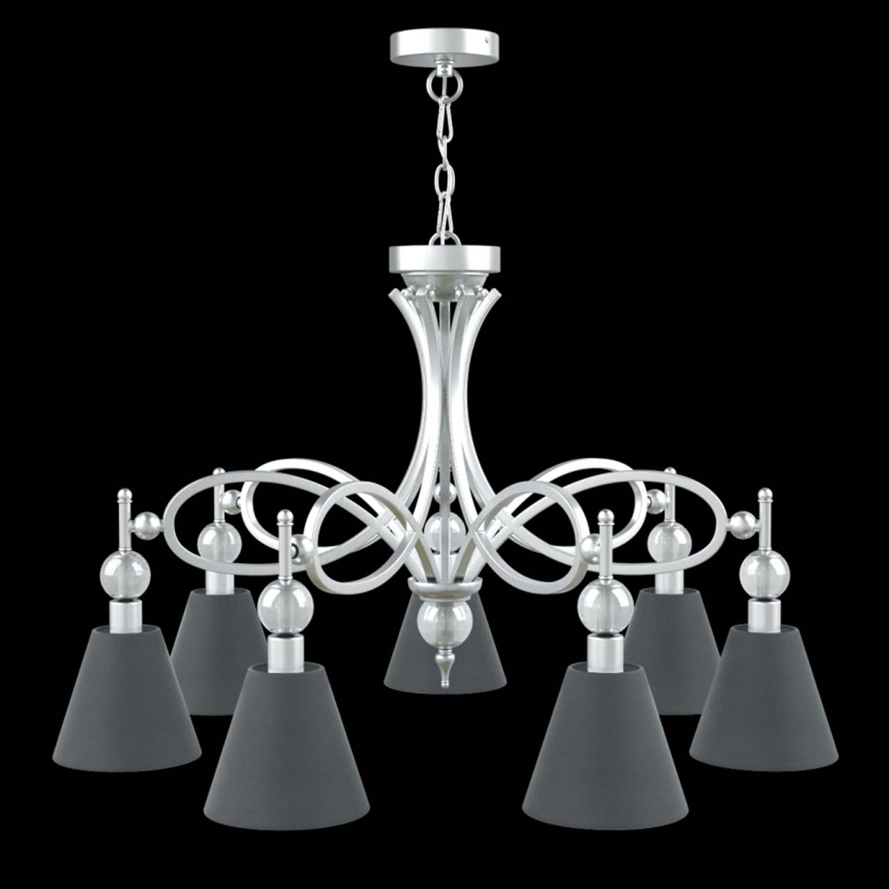 Подвесная люстра с тканевым абажуром Lamp4you Eclectic M2-07-CR-LMP-O-22