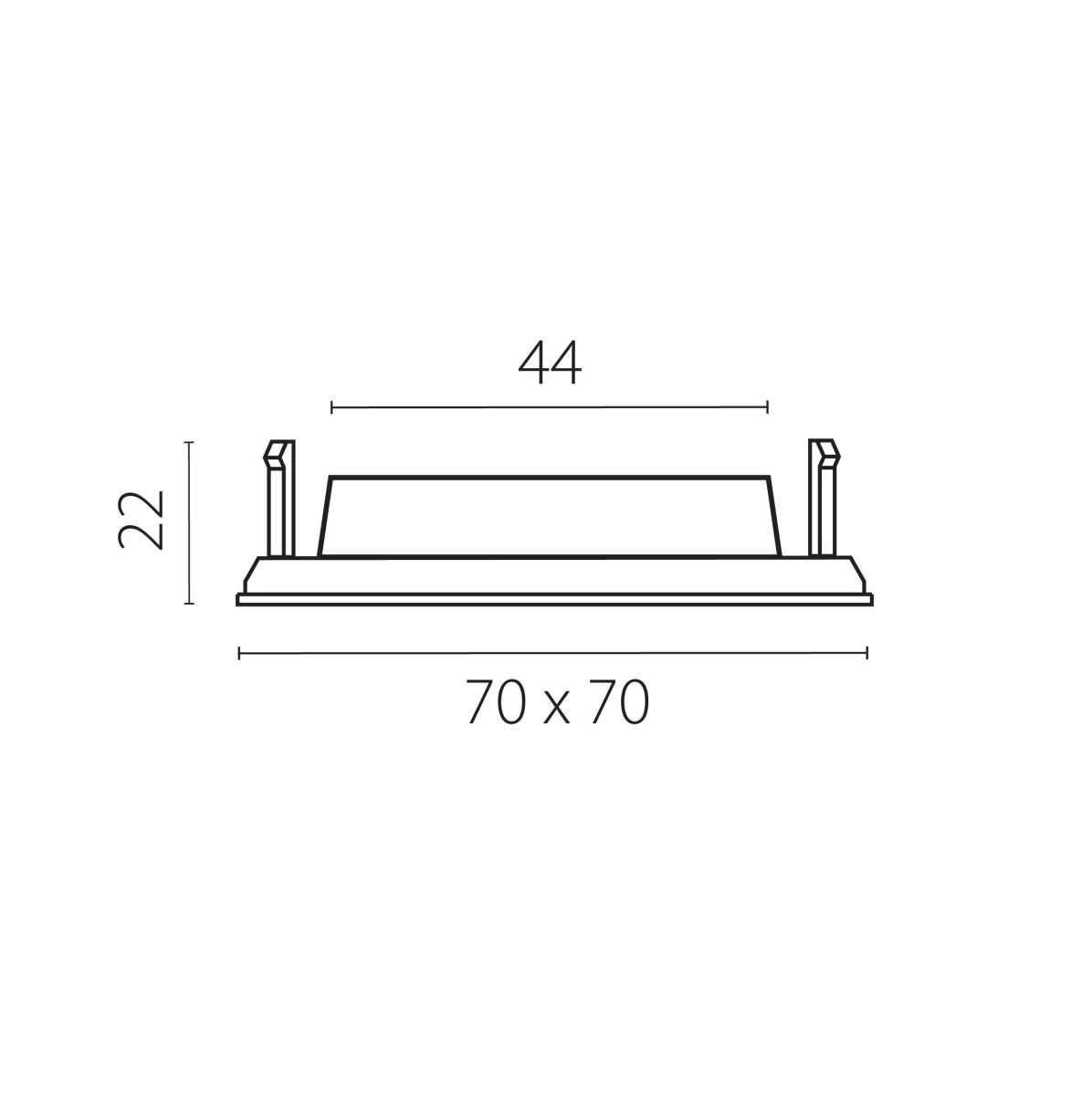 Рефлектор квадратный для рамок 07521х/07521X-01 и 07522х/07522X-01 Lightstar Stella 075512