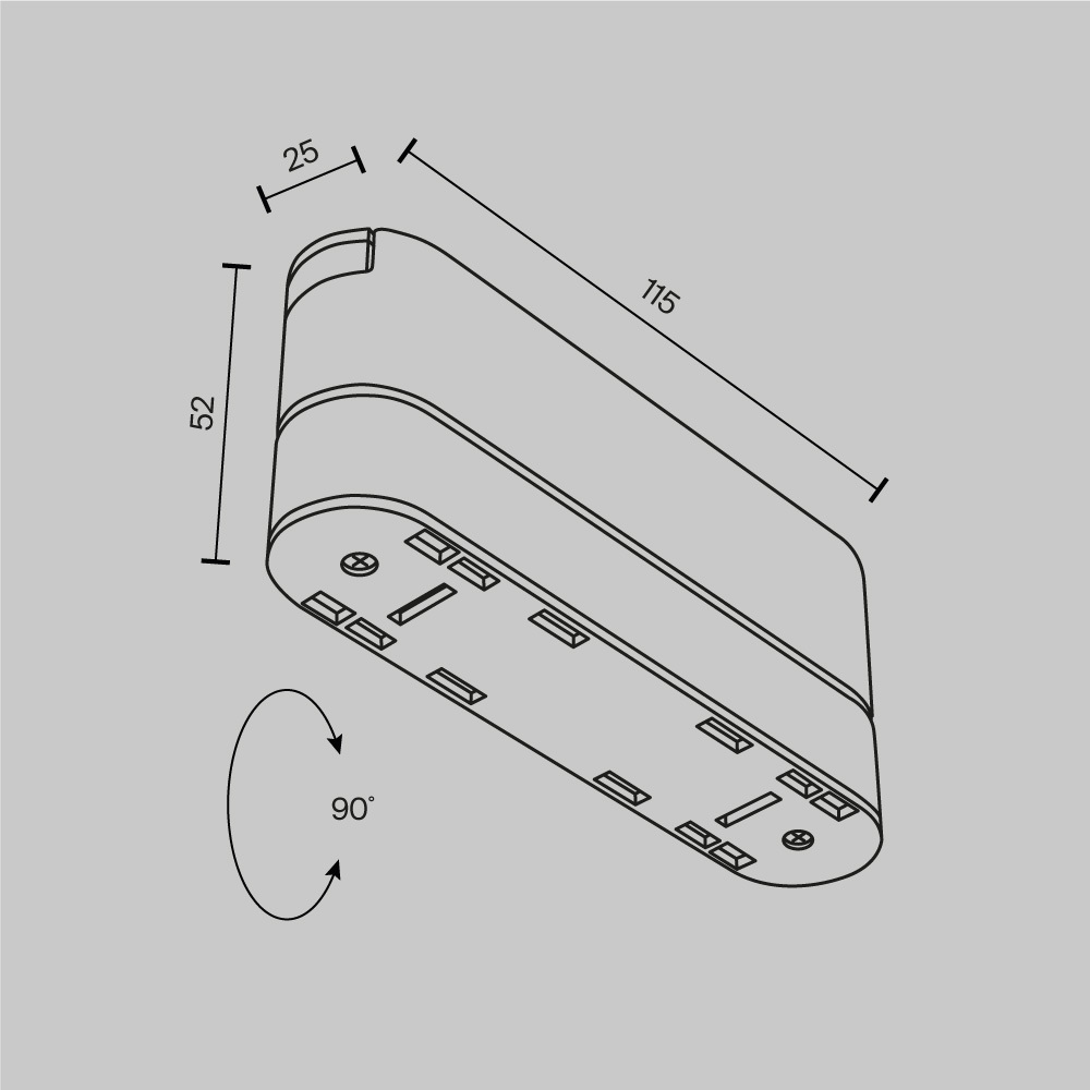 Адаптер к трековому светильнику Maytoni Magnetic track system Radity TRA084FC-11SW