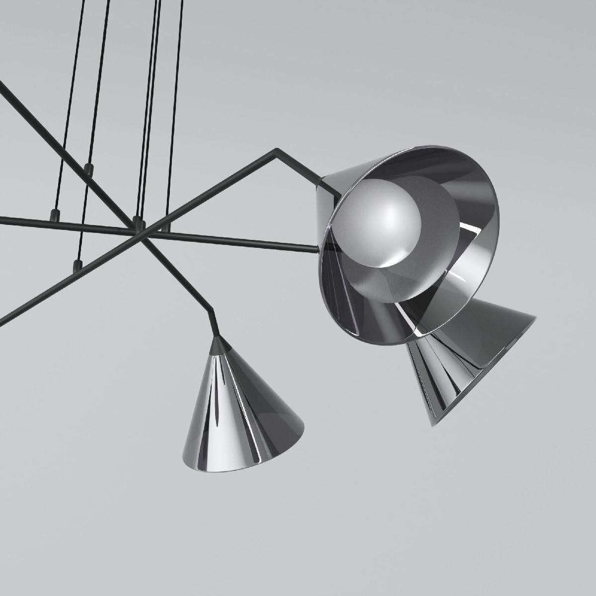 Подвесная люстра Eurosvet Enigma 70161/6 черный Smart a069046 УЦ