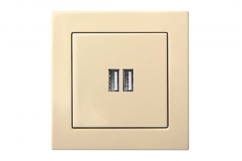 Розетка USB двойная для зарядки умная 5V(3,4А) Liregus Epsilon 28-0712