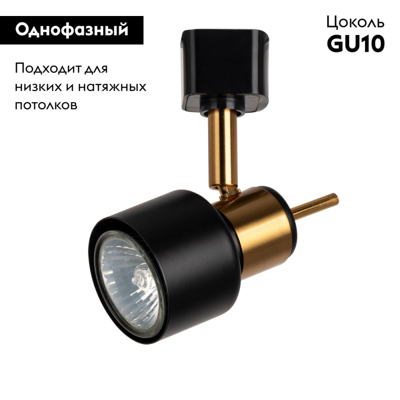 Трековый светильник ARTE Lamp ALMACH A1906PL-1BK